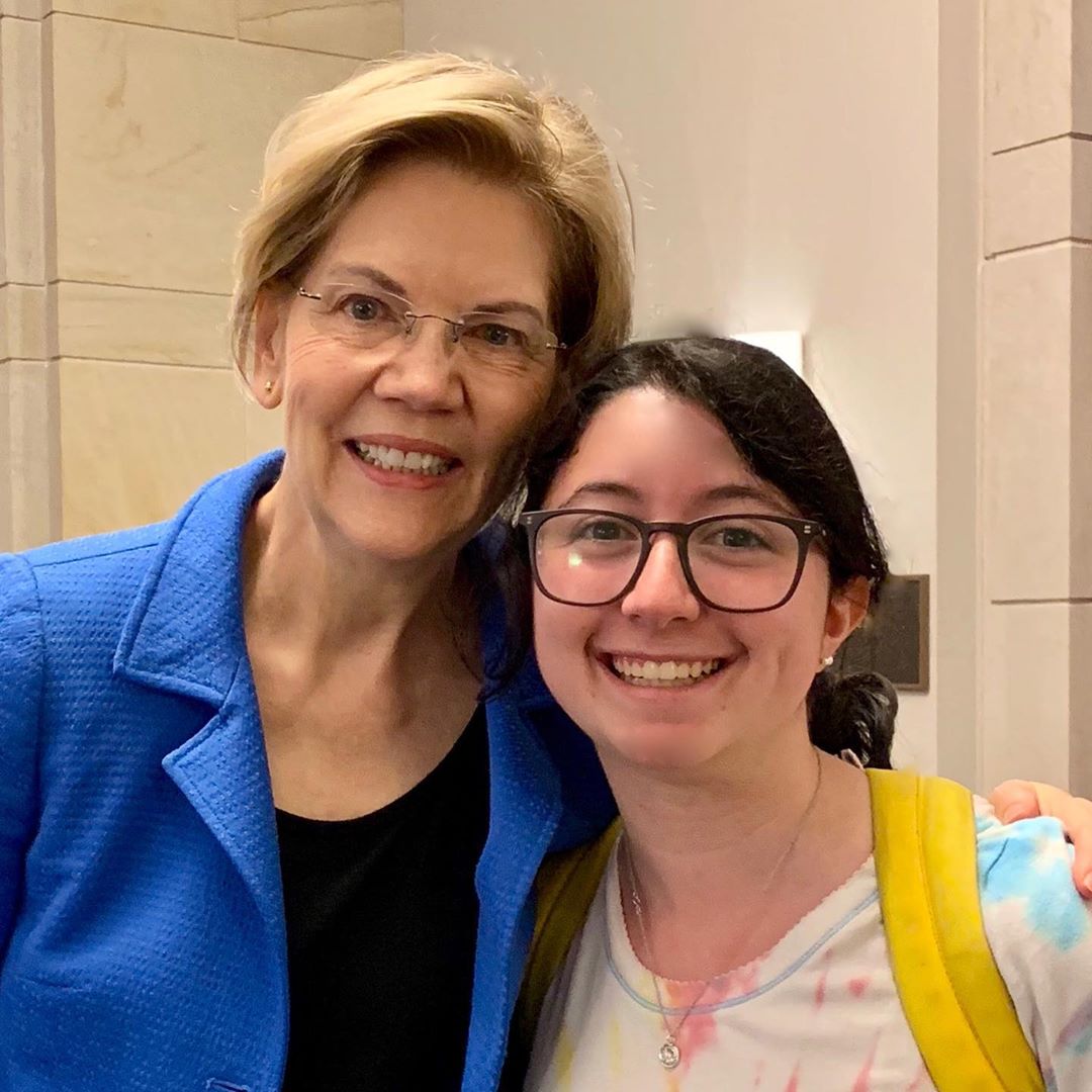 Granddaughter meets Elizabeth Warren