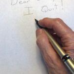 Hand writing "I Quit".